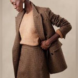 NWT Brown houndstooth fall blazer
